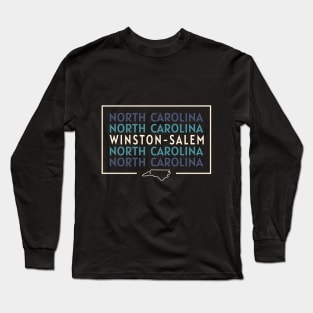 Winston-Salem NC Geometric Repeater Long Sleeve T-Shirt